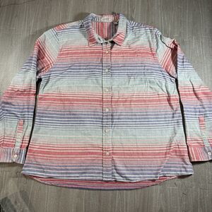 Toad & Co 100% Organic Cotton Women’s Button Down Southwestern Stripes Size XL